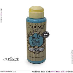 Cadence Style Matt s9031 Mavi Zirkon Akrilik Boya 120ml - Cadence