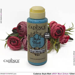 Cadence Style Matt s9031 Mavi Zirkon Akrilik Boya 120ml - Cadence (1)