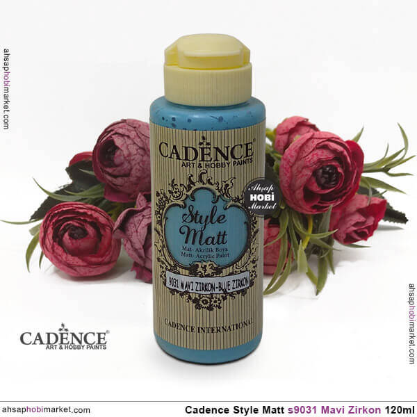 Cadence Style Matt s9031 Mavi Zirkon Akrilik Boya 120ml - 2