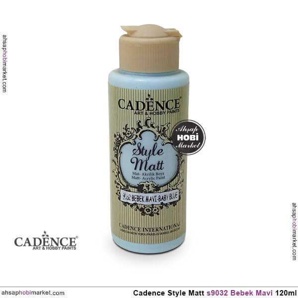 Cadence Style Matt s9032 Bebek Mavi Akrilik Boya 120ml - 1