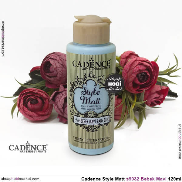 Cadence Style Matt s9032 Bebek Mavi Akrilik Boya 120ml - 2