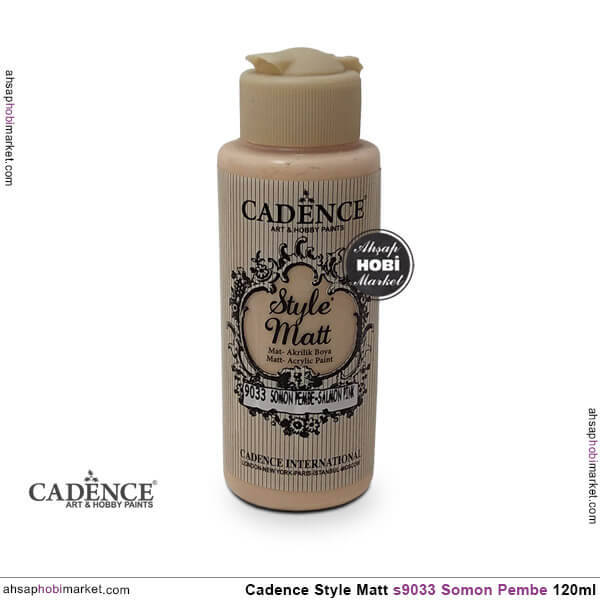 Cadence Style Matt s9033 Somon Pembe Akrilik Boya 120ml - 1