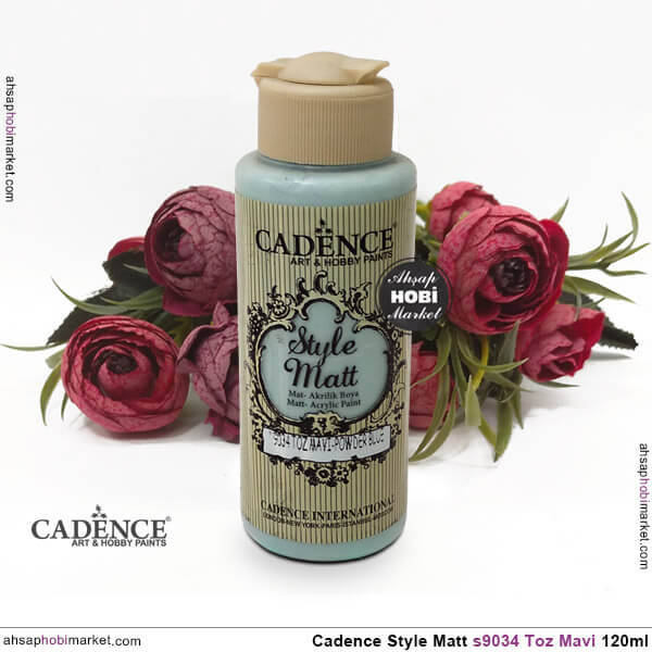 Cadence Style Matt s9034 Toz Mavi Akrilik Boya 120ml - 2