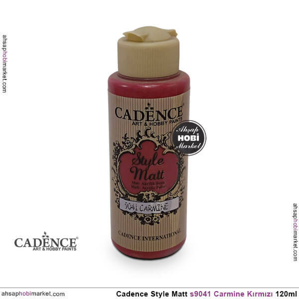 Cadence Style Matt s9041 Carmine Kırmızı Akrilik Boya 120ml - 1