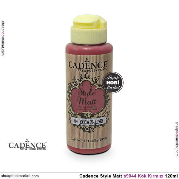 Cadence Style Matt s9044 Kök Kırmızı Akrilik Boya 120ml - 1