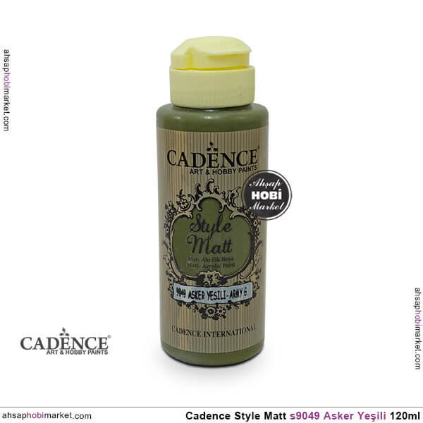 Cadence Style Matt s9049 Asker Yeşili Akrilik Boya 120ml - 1