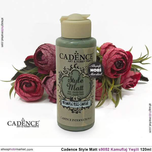 Cadence Style Matt s9052 Kamuflaj Yeşili Akrilik Boya 120ml - 2