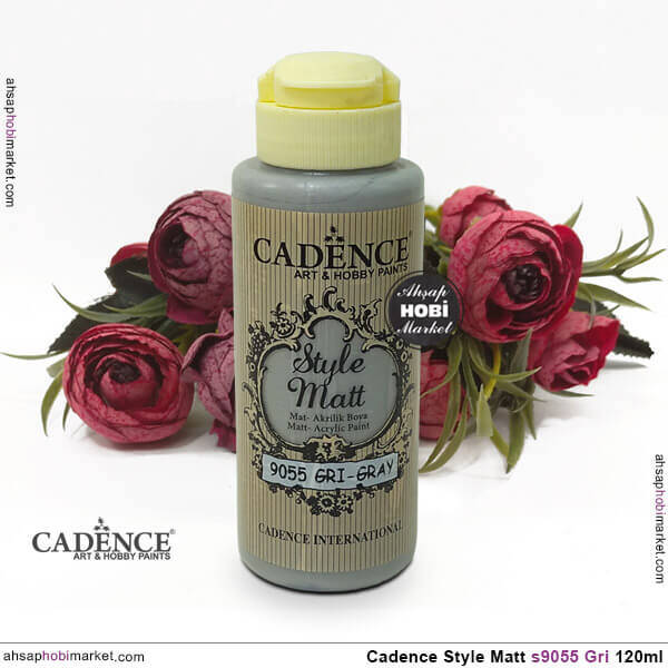 Cadence Style Matt s9055 Gri Renkli Akrilik Boya 120ml - 2