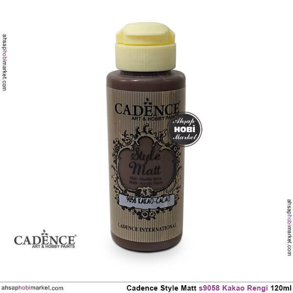 Cadence Style Matt s9058 Kakao Rengi Akrilik Boya 120ml - 1