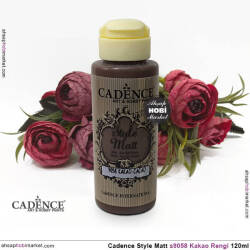 Cadence Style Matt s9058 Kakao Rengi Akrilik Boya 120ml - Cadence (1)