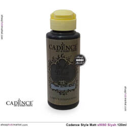 Cadence Style Matt s9060 Siyah Akrilik Boya 120ml - Cadence