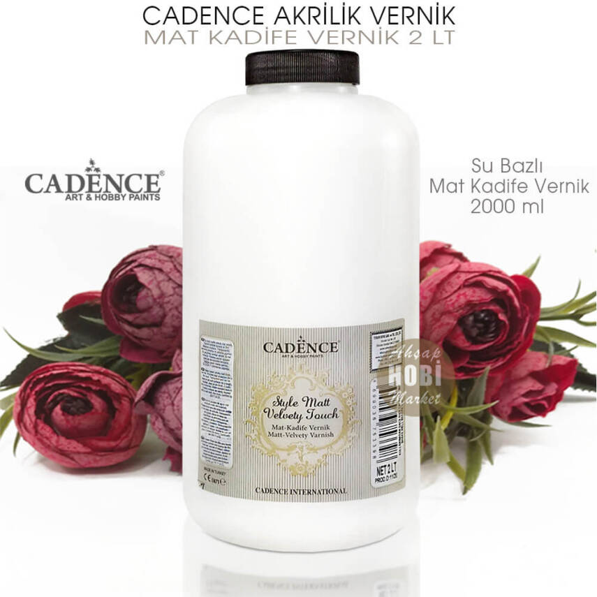 Cadence Mat Kadife Vernik Su Bazlı 2000 ml (2 Litre) - 2