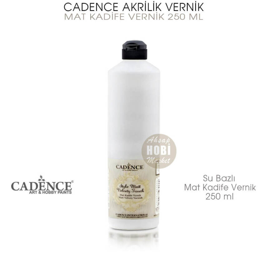 Cadence Mat Kadife Vernik Su Bazlı 250 ml - 1