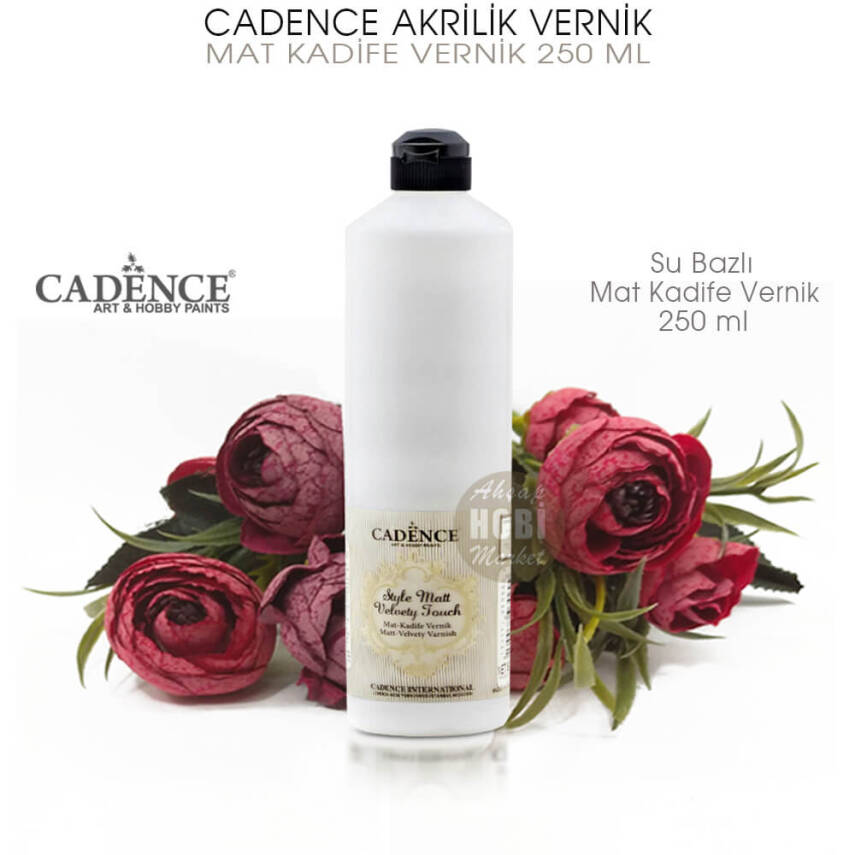 Cadence Mat Kadife Vernik Su Bazlı 250 ml - 2