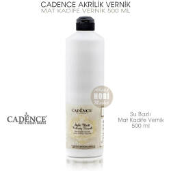 Cadence Mat Kadife Vernik Su Bazlı 500 ml - Cadence