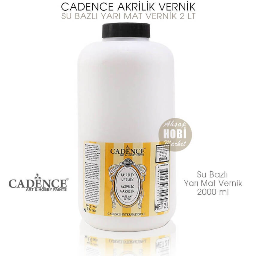 Cadence Su Bazlı Yarı Mat Vernik 2000 ml (2 Litre) - 1
