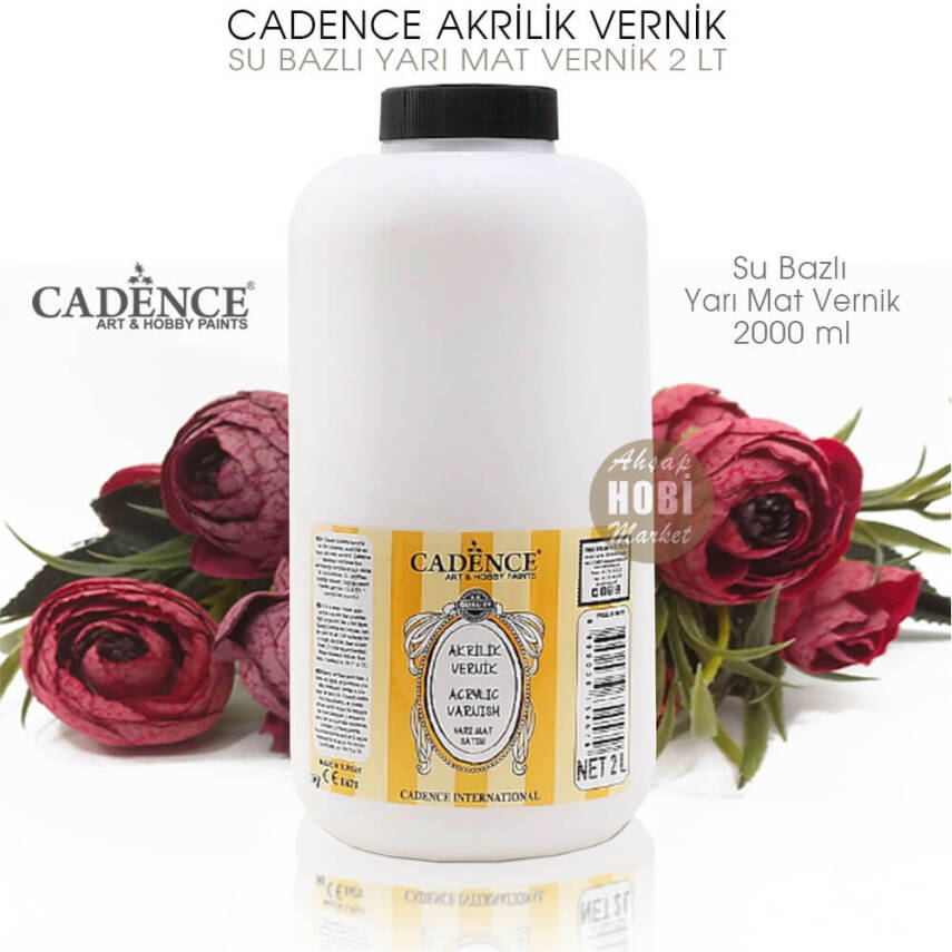 Cadence Su Bazlı Yarı Mat Vernik 2000 ml (2 Litre) - 2