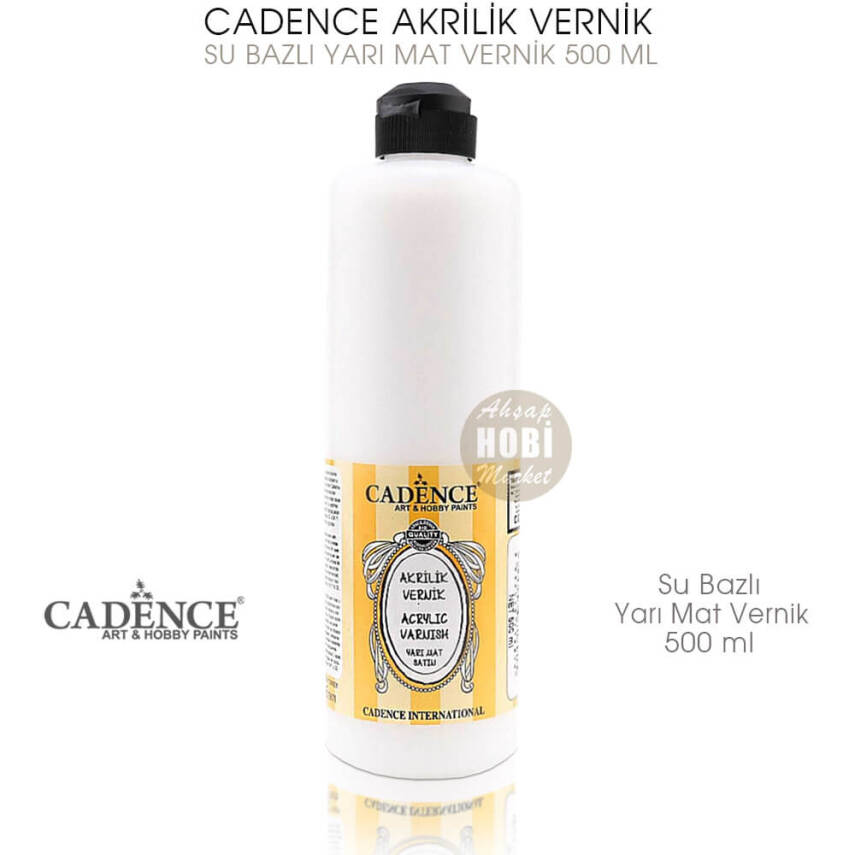 Cadence Su Bazlı Yarı Mat Vernik 500 ml - 1
