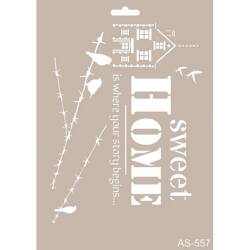 Cadence Sweet Home Temalı Stencil Şablon AS557 - Cadence
