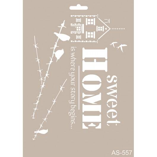 Cadence Sweet Home Temalı Stencil Şablon AS557 - 1