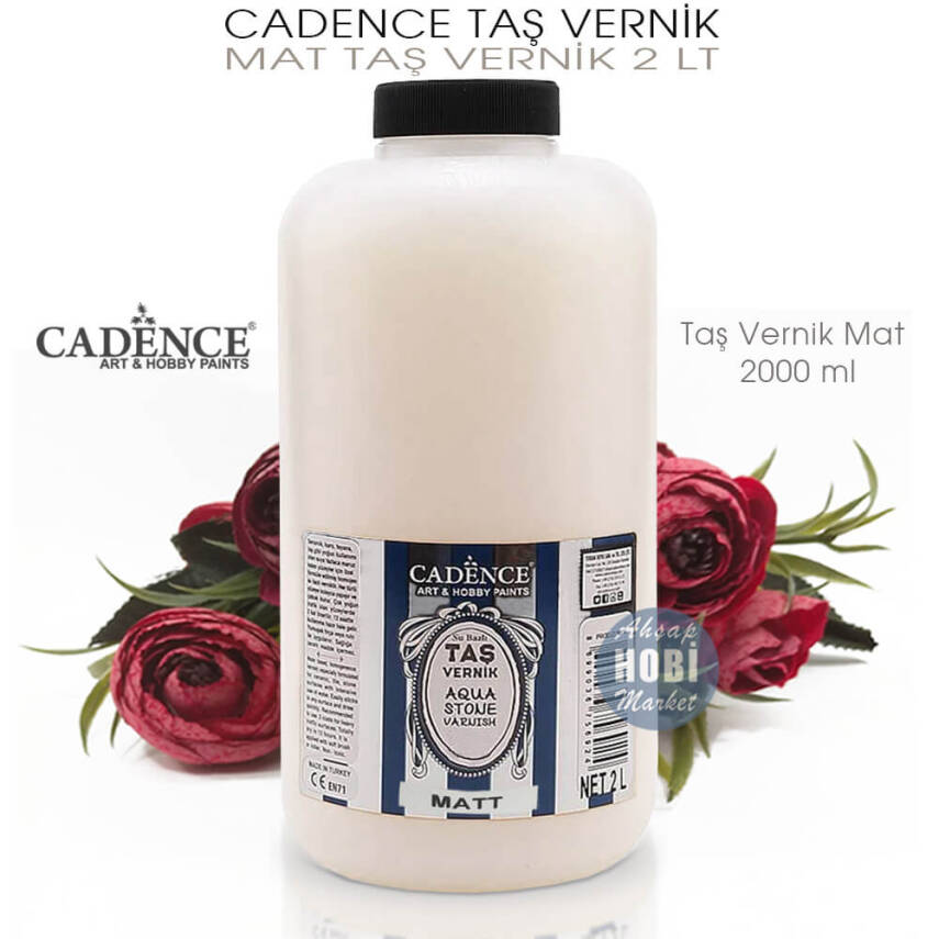 Cadence Taş Vernik Mat 2000 ml (2 Litre) - 2
