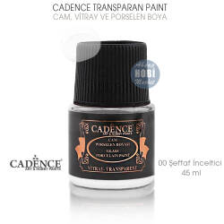 Cadence Transparan Cam Vitray Porselen Boya Şeffaf ve İnceltici 45 ml - Cadence