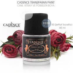 Cadence Transparan Cam Vitray Porselen Boya Şeffaf ve İnceltici 45 ml - Cadence (1)