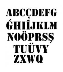 Cadence Türkçe Harfler Stencil Şablon D1024 - Cadence