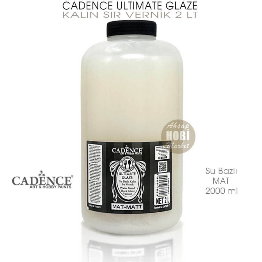 Cadence Ultimate Glaze Kalın Sır Vernik Mat (2000 ml) 2 Litre - 1