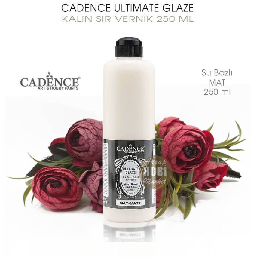 Cadence Ultimate Glaze Kalın Sır Vernik Mat 250 ml - 2