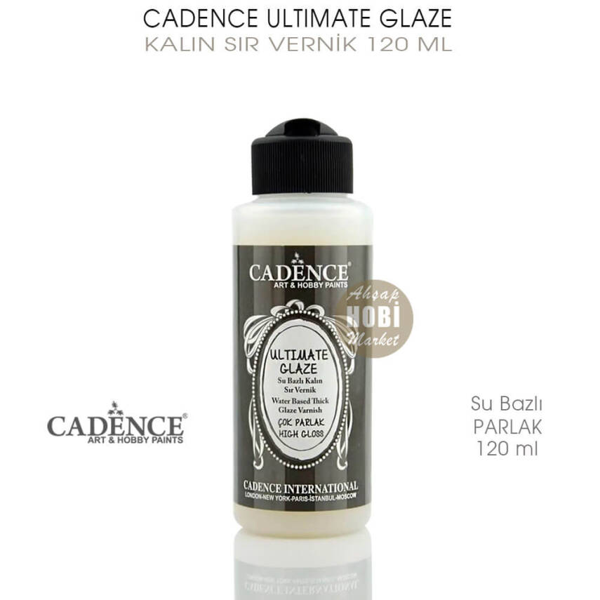 Cadence Ultimate Glaze Kalın Sır Vernik Parlak 120 ml - 1