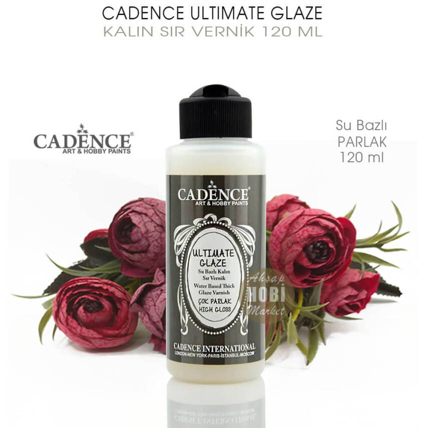 Cadence Ultimate Glaze Kalın Sır Vernik Parlak 120 ml - 2