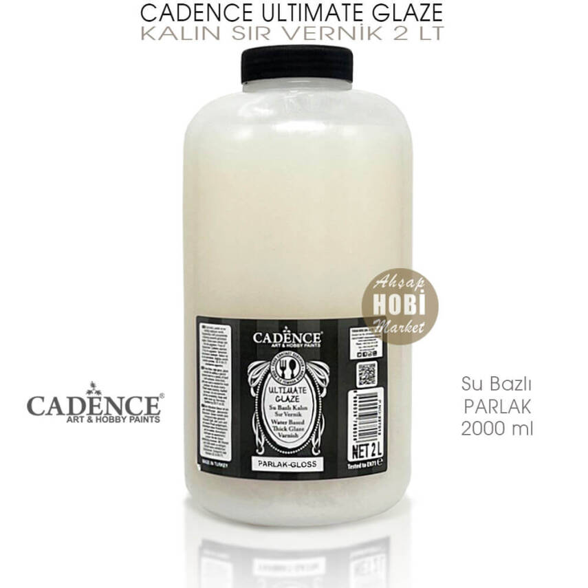 Cadence Ultimate Glaze Kalın Sır Vernik Parlak (2000 ml) 2 Litre - 1