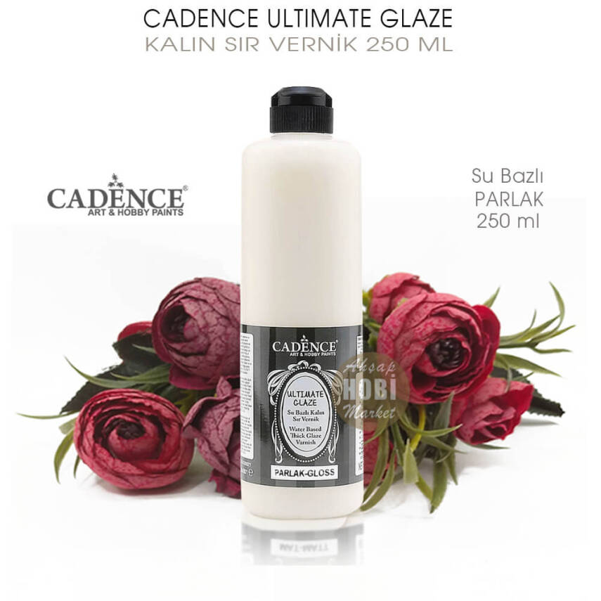 Cadence Ultimate Glaze Kalın Sır Vernik Parlak 250 ml - 2