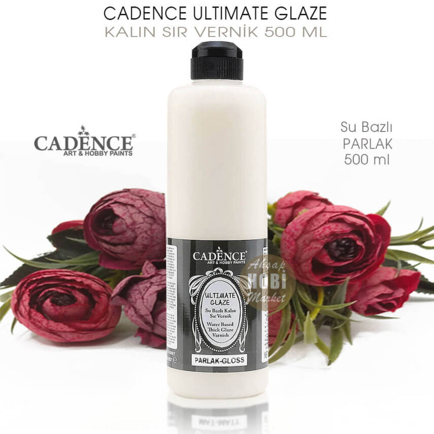 Cadence Ultimate Glaze Kalın Sır Vernik Parlak 500 ml - 2