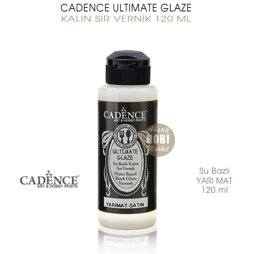 Cadence Ultimate Glaze Kalın Sır Vernik Yarı Mat 120 ml - 1