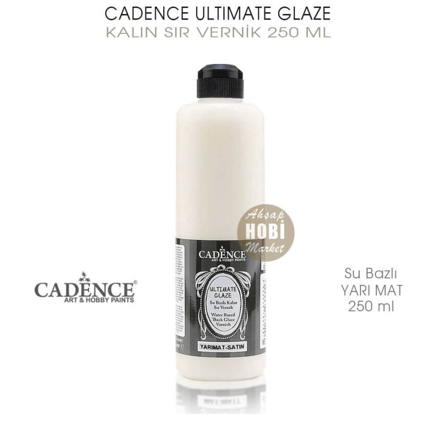 Cadence Ultimate Glaze Kalın Sır Vernik Yarı Mat 250 ml - 1