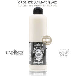 Cadence Ultimate Glaze Kalın Sır Vernik Yarı Mat 500 ml - Cadence