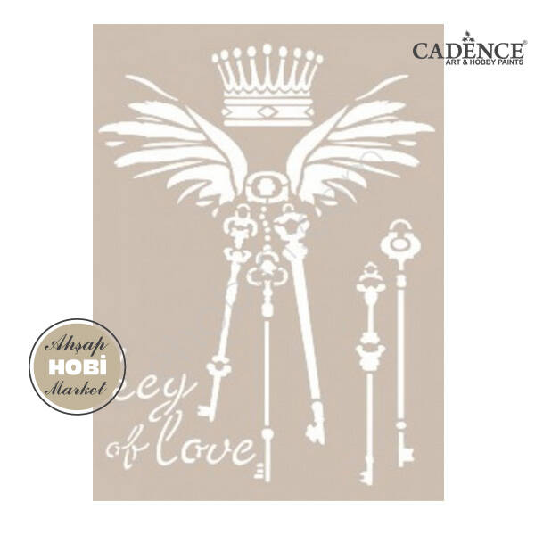 Cadence Vintage Anahtar Stencil Şablon AS536 - 1