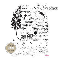 Cadence Vintage Kuşlar ve Kuştüyü Temalı Stencil MA69 - Cadence