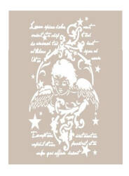 Cadence Vintage Melek Temalı Stencil Şablon AS528 - Cadence