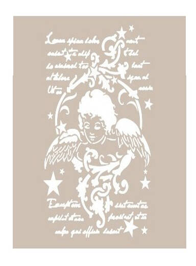 Cadence Vintage Melek Temalı Stencil Şablon AS528 - 1