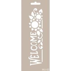 Cadence Welcome - Hoş Geldiniz Desenli Stencil MU52 - Cadence