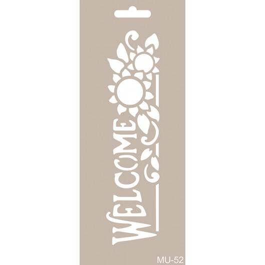 Cadence Welcome - Hoş Geldiniz Desenli Stencil MU52 - 1