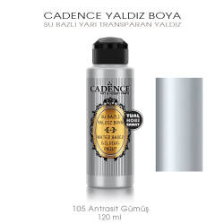 Cadence Yaldız Boya 105 Antrasit Gümüş Rengi 120 ml - Cadence