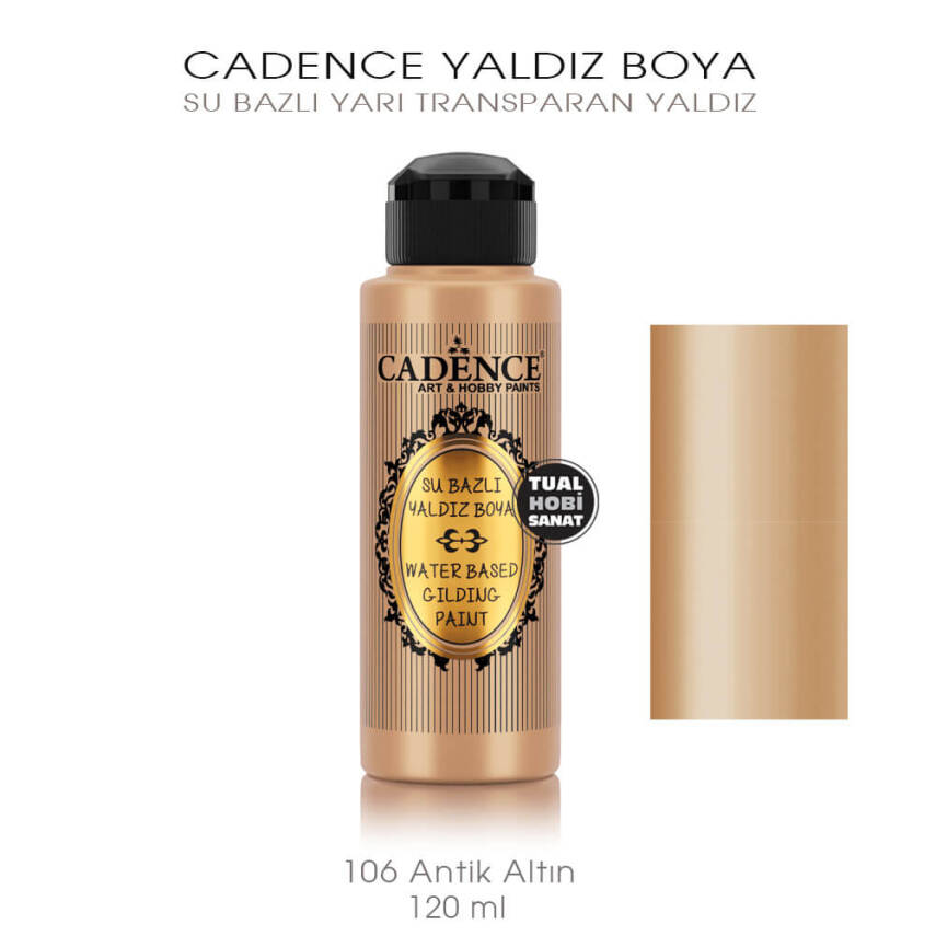 Cadence Yaldız Boya 106 Antik Altın 120 ml - 1