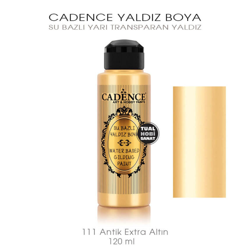 Cadence Yaldız Boya 111 Antik Extra Gold 120 ml - 1