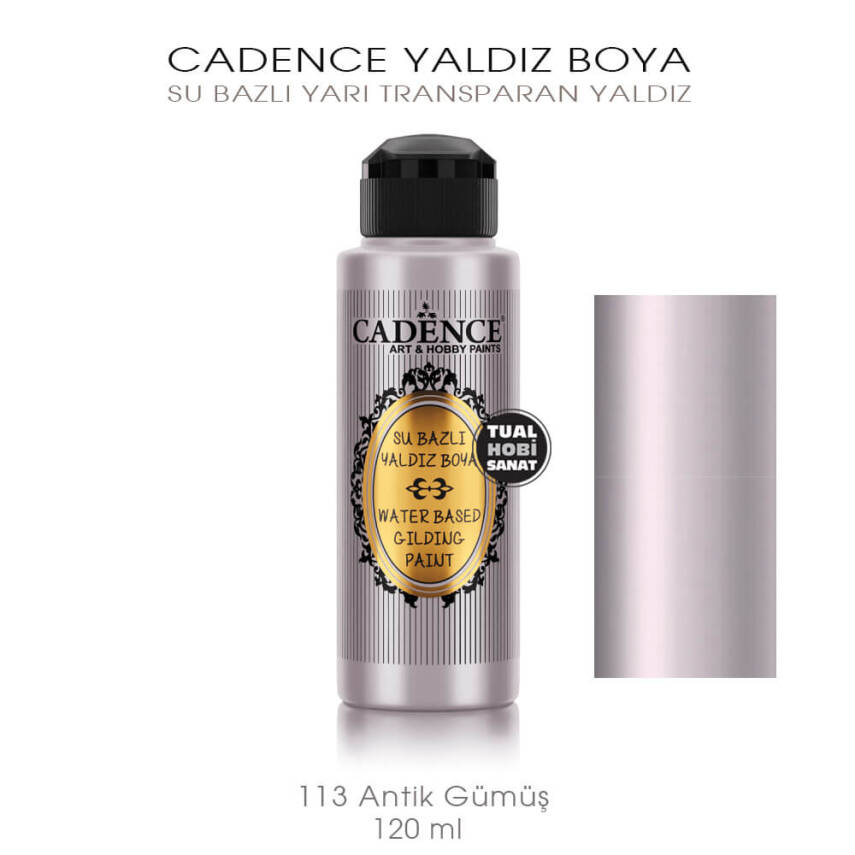 Cadence Yaldız Boya 113 Antik Gümüş 120 ml - 1