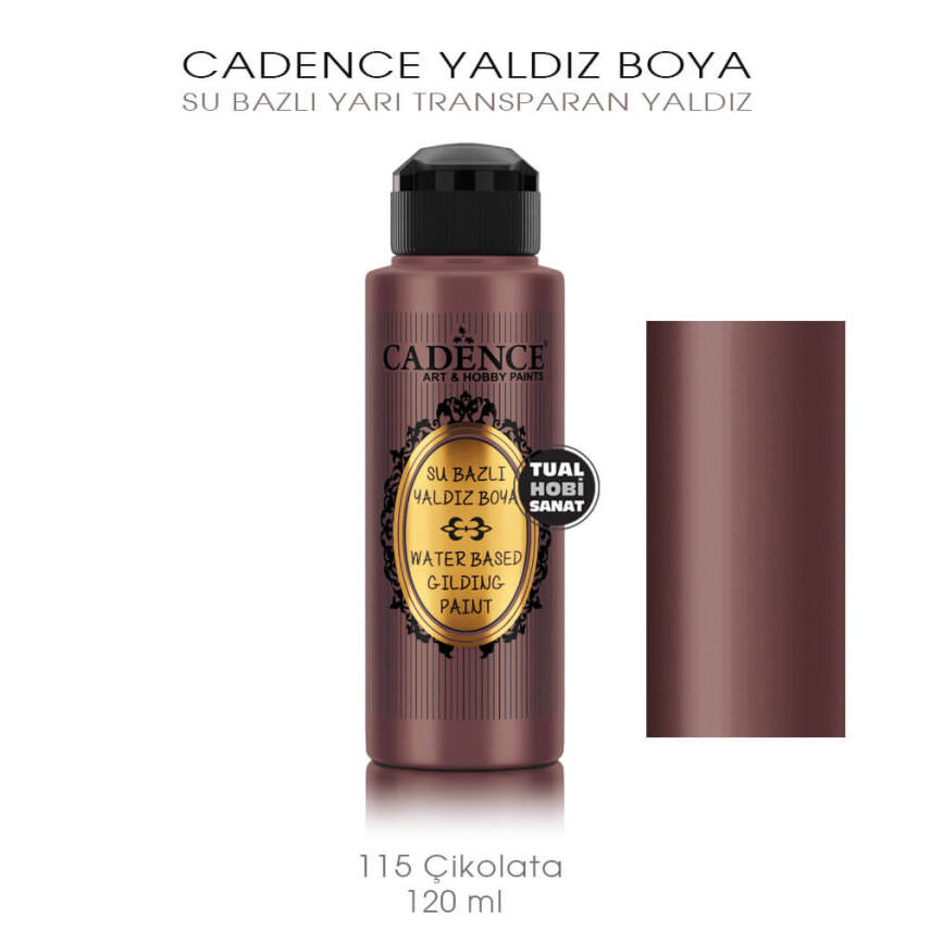 Cadence Yaldız Boya 115 Çikolata 120 ml - 1
