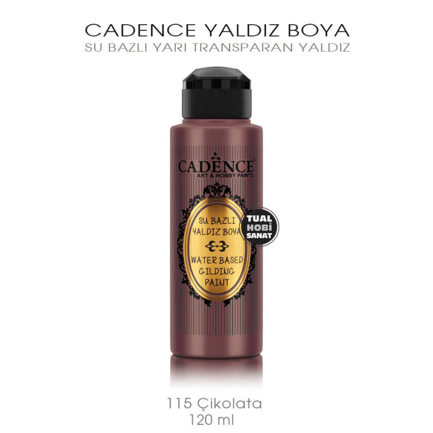 Cadence Yaldız Boya 115 Çikolata 120 ml - 2